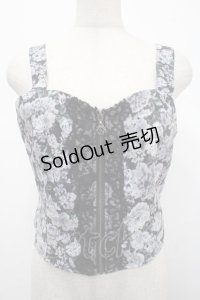 axes femme / フルールPTジップ付ビスチェ F 黒 Y-25-04-23-012-AX-TO-SZ-ZY
