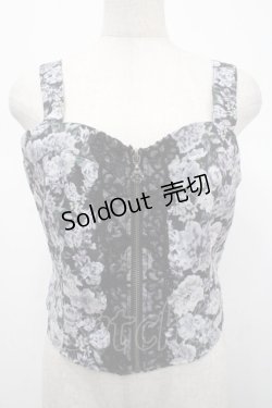 画像1: axes femme / フルールPTジップ付ビスチェ F 黒 Y-25-04-23-012-AX-TO-SZ-ZY