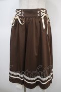 axes femme / レースアップフレアスカート F 茶 Y-25-04-23-147-AX-SK-SZ-ZY