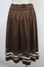 画像2: 【SALE】axes femme / レースアップフレアスカート F 茶 Y-25-04-23-147-AX-SK-SZ-ZT220 (2)