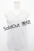 axes femme / 繊細レースタンクトップ M グレー Y-25-04-23-021-AX-TO-SZ-ZI
