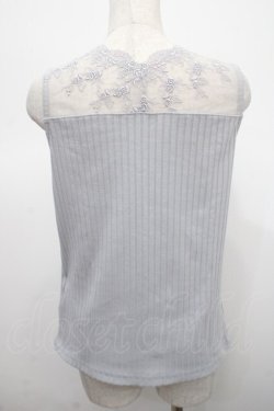画像2: axes femme / 繊細レースタンクトップ M グレー Y-25-04-23-021-AX-TO-SZ-ZY