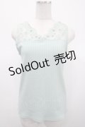 axes femme / 繊細レースタンクトップ M ミント Y-25-04-23-023-AX-TO-SZ-ZY