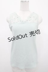 axes femme / 繊細レースタンクトップ M ミント Y-25-04-23-023-AX-TO-SZ-ZY