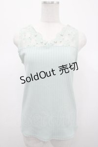 axes femme / 繊細レースタンクトップ M ミント Y-25-04-23-023-AX-TO-SZ-ZY