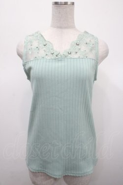 画像1: axes femme / 繊細レースタンクトップ M ミント Y-25-04-23-023-AX-TO-SZ-ZY