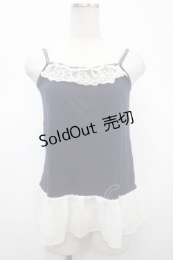 画像1: axes femme / アンサンブルレーシーニット M 紺 Y-25-04-23-024-AX-TO-SZ-ZY