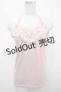 axes femme / 胸元モチーフホルターキャミ M ピンク Y-25-04-23-026-AX-TO-SZ-ZY