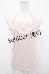 axes femme / 胸元モチーフホルターキャミ M ピンク Y-25-04-23-026-AX-TO-SZ-ZY
