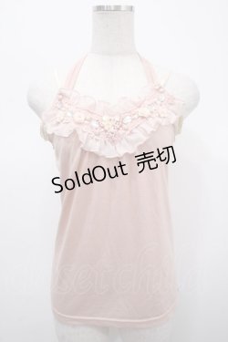画像1: axes femme / 胸元モチーフホルターキャミ M ピンク Y-25-04-23-026-AX-TO-SZ-ZY