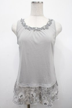 画像1: axes femme / 裾オパールタンクトップ M グレー Y-25-04-23-030-AX-TO-SZ-ZY