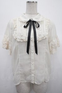 axes femme / シアーフリル丸襟ブラウス F 生成り Y-25-04-23-037-AX-BL-SZ-ZY