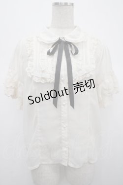 画像1: axes femme / シアーフリル丸襟ブラウス F 生成り Y-25-04-23-037-AX-BL-SZ-ZY