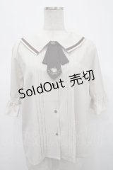 axes femme / リボンタイ付きクラシックブラウス F 生成り Y-25-04-23-039-AX-BL-SZ-ZY