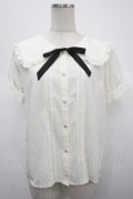 axes femme POETIQUE / ビッグ襟デザインブラウス  生成り Y-25-04-23-042-AX-BL-SZ-ZY