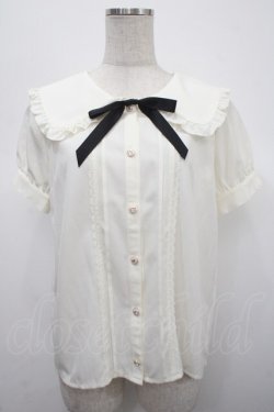 画像1: axes femme POETIQUE / ビッグ襟デザインブラウス  生成り Y-25-04-23-042-AX-BL-SZ-ZY