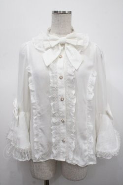 画像1: axes femme kawaii / 姫袖7分丈ブラウス M 白 Y-25-04-23-043-AX-BL-SZ-ZY