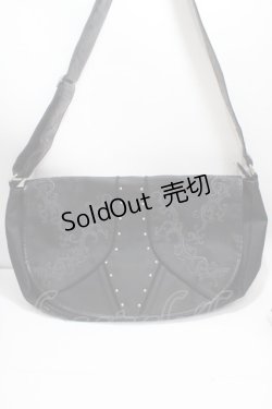 画像1: Ozz Croce / 刺繍入りショルダーバック  黒 Y-25-04-26-005-OO-BG-SZ-ZT-K020
