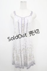 axes femme / レースパネルブーケ花柄ワンピース M ラベンダー Y-25-04-26-040-AX-OP-SZ-ZY