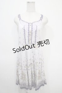 axes femme / レースパネルブーケ花柄ワンピース M ラベンダー Y-25-04-26-040-AX-OP-SZ-ZY