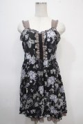 axes femme / ブーケ×蝶柄キャミチュニック M クロ Y-25-04-26-041-AX-OP-SZ-ZY