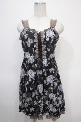 axes femme / ブーケ×蝶柄キャミチュニック M クロ Y-25-04-26-041-AX-OP-SZ-ZI