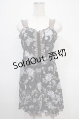 axes femme / ブーケ×蝶柄キャミチュニック M クロ Y-25-04-26-041-AX-OP-SZ-ZI