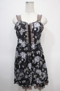 axes femme / ブーケ×蝶柄キャミチュニック M クロ Y-25-04-26-041-AX-OP-SZ-ZY