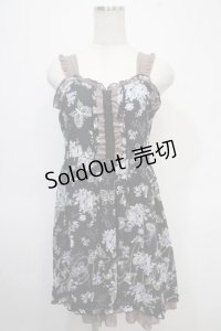 axes femme / ブーケ×蝶柄キャミチュニック M クロ Y-25-04-26-041-AX-OP-SZ-ZI