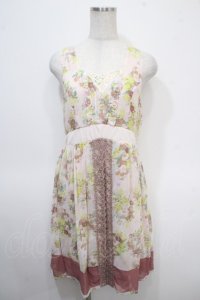 axes femme / 転写風ブーケ花柄ワンピース Ｍ アワピンク Y-25-04-26-042-AX-OP-SZ-ZY