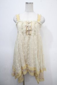 axes femme / ストライプ裾イレヘムチュニ M イエロー Y-25-04-26-044-AX-OP-SZ-ZY