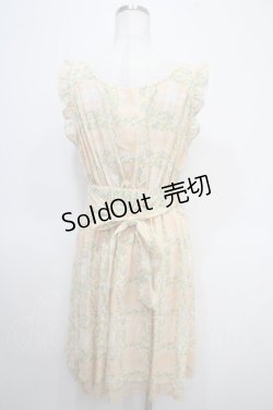 画像2: axes femme / カシュクール格子花柄ワンピース M オレンジ Y-25-04-26-046-AX-OP-SZ-ZI