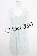axes femme / カシュクール格子花柄ワンピース M グリーン Y-25-04-26-050-AX-OP-SZ-ZY
