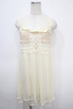 画像1: axes femme / レースUP総レースチュニ M キナリ Y-25-04-26-053-AX-OP-SZ-ZY