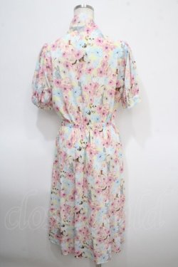 画像2: axes femme POETIQUE / フラワーキャットボウタイワンピース  イエロー Y-25-04-26-054-AX-OP-SZ-ZY