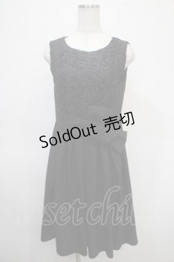 画像1: axes femme / レースドッキングワンピース M 黒 Y-25-04-26-058-AX-OP-SZ-ZI