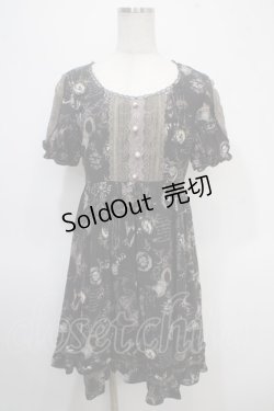 画像1: axes femme / レーシー切替スリットチュニ M クロ Y-25-04-26-059-AX-OP-SZ-ZY
