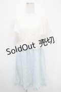 axes femme / ブラウスドッキングワンピース M サックス Y-25-04-26-061-AX-OP-SZ-ZI