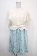 axes femme / ブラウスドッキングワンピース M サックス Y-25-04-26-061-AX-OP-SZ-ZY