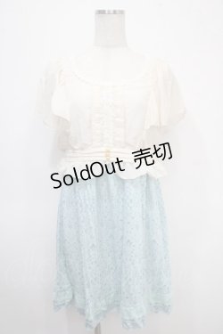 画像1: axes femme / ブラウスドッキングワンピース M サックス Y-25-04-26-061-AX-OP-SZ-ZI