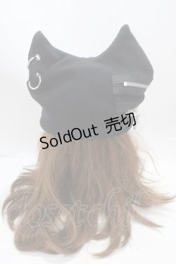 画像3: ACDC RAG / 冥闇ネコミミクロスハット  黒 Y-25-04-26-006-PU-AC-SZ-ZY