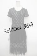 axes femme / ドットチュールレースワンピース M 黒 Y-25-04-26-071-AX-OP-SZ-ZI