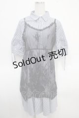 axes femme / レースキャミレイヤードシャツワンピース M 紺 Y-25-04-26-072-AX-OP-SZ-ZY