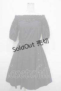 axes femme / レース切替オフショルワンピース M 紺 Y-25-04-26-076-AX-OP-SZ-ZY