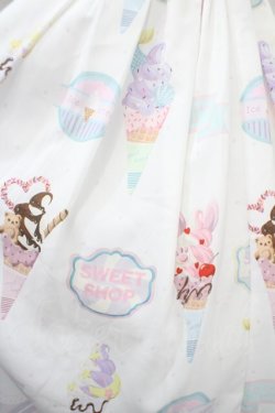 画像4: axes femme kawaii / アイス柄ジャンパースカート M 白 Y-25-04-26-077-AX-OP-SZ-ZY