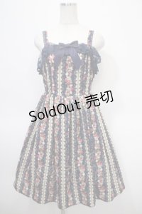 axes femme kawaii / ローズベリーガーデンジャンスカ  紺 Y-25-04-26-081-AX-OP-SZ-ZI