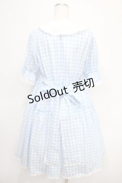 画像2: axes femme kawaii / ギンガムチェック柄ワンピース M サックス Y-25-04-26-083-AX-OP-SZ-ZY