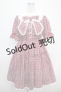 axes femme kawaii / ギンガムチェック柄ワンピース M 赤 Y-25-04-26-085-AX-OP-SZ-ZI