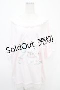 NOEMIE / バブうさ袖スピンドルセーラーチュニックTシャツ M ピンク Y-25-04-26-103-LO-OP-SZ-ZS