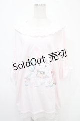 NOEMIE / バブうさ袖スピンドルセーラーチュニックTシャツ M ピンク Y-25-04-26-103-LO-OP-SZ-ZS